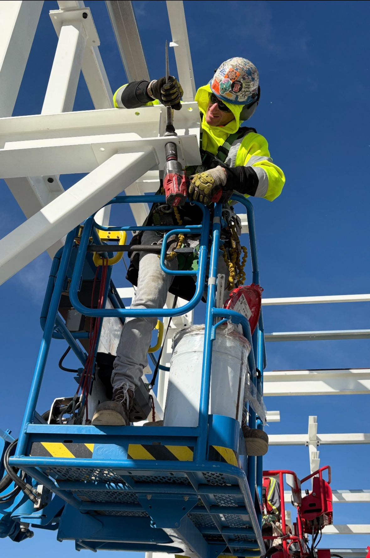 Steel frame work detail